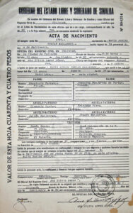 Aurora's Birth Certificate