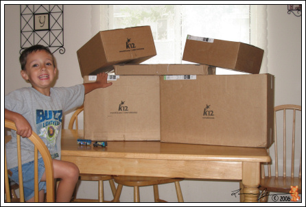 Boxes of School Supplies