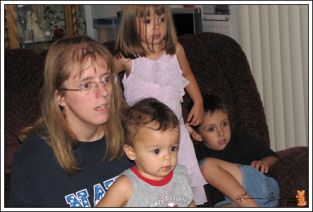 Watching fireworks on TV