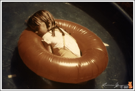 Sleeping in the pool 1983
