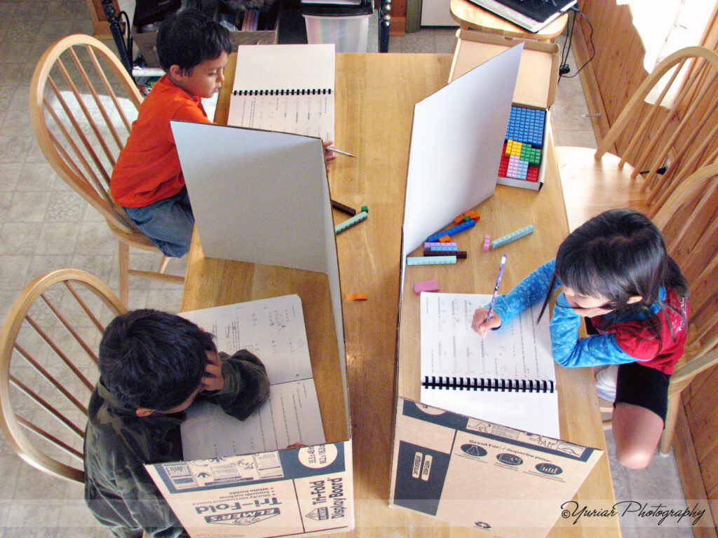 Overhead view of school