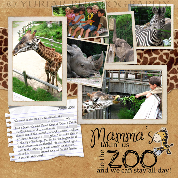 Mamma’s taking us to the zoo!