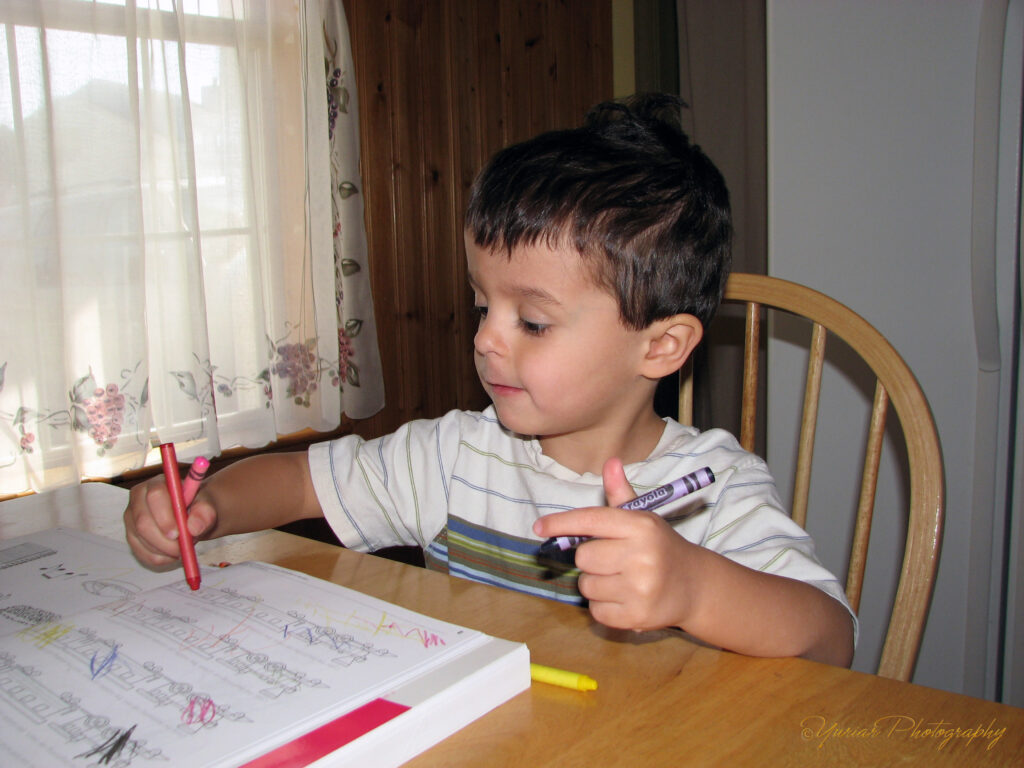 Starting his phonics