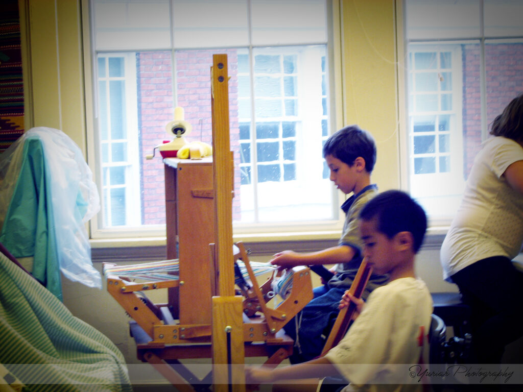 Weaving.