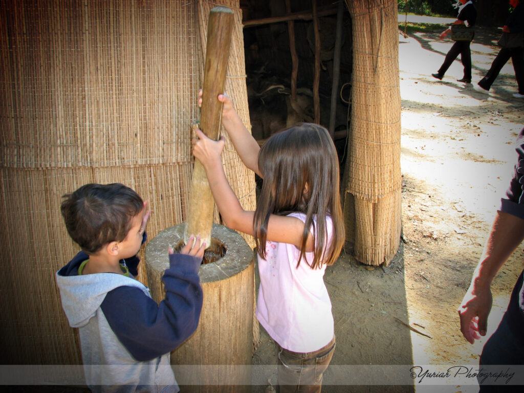thePinkDiva grinding corn